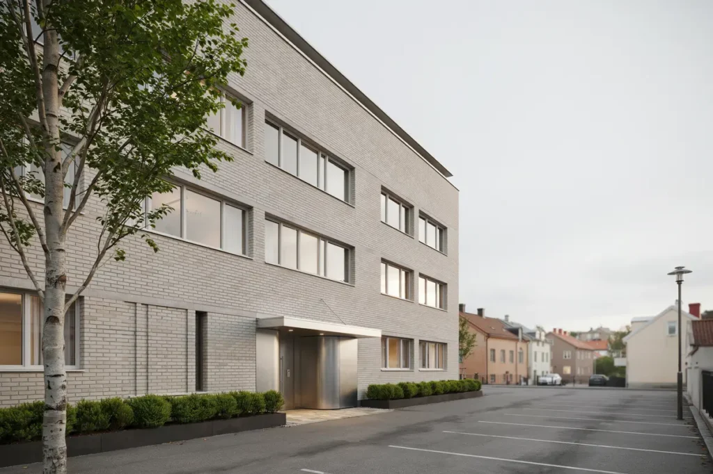 omfogning av fasadelement p kontorsbyggnad i hisingen